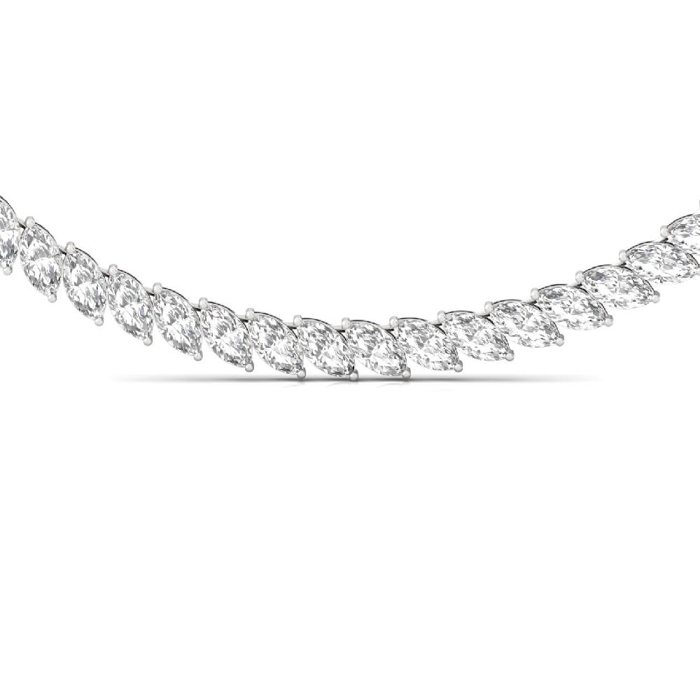 Marquise Cut CVD Diamond Infinity Spark Tennis Necklace