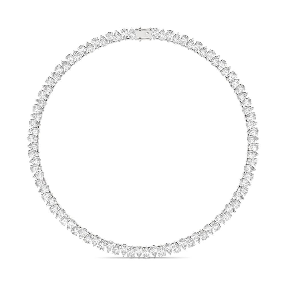 Pear-Cut CVD lab grown Diamond Regal Glow Tennis Necklace