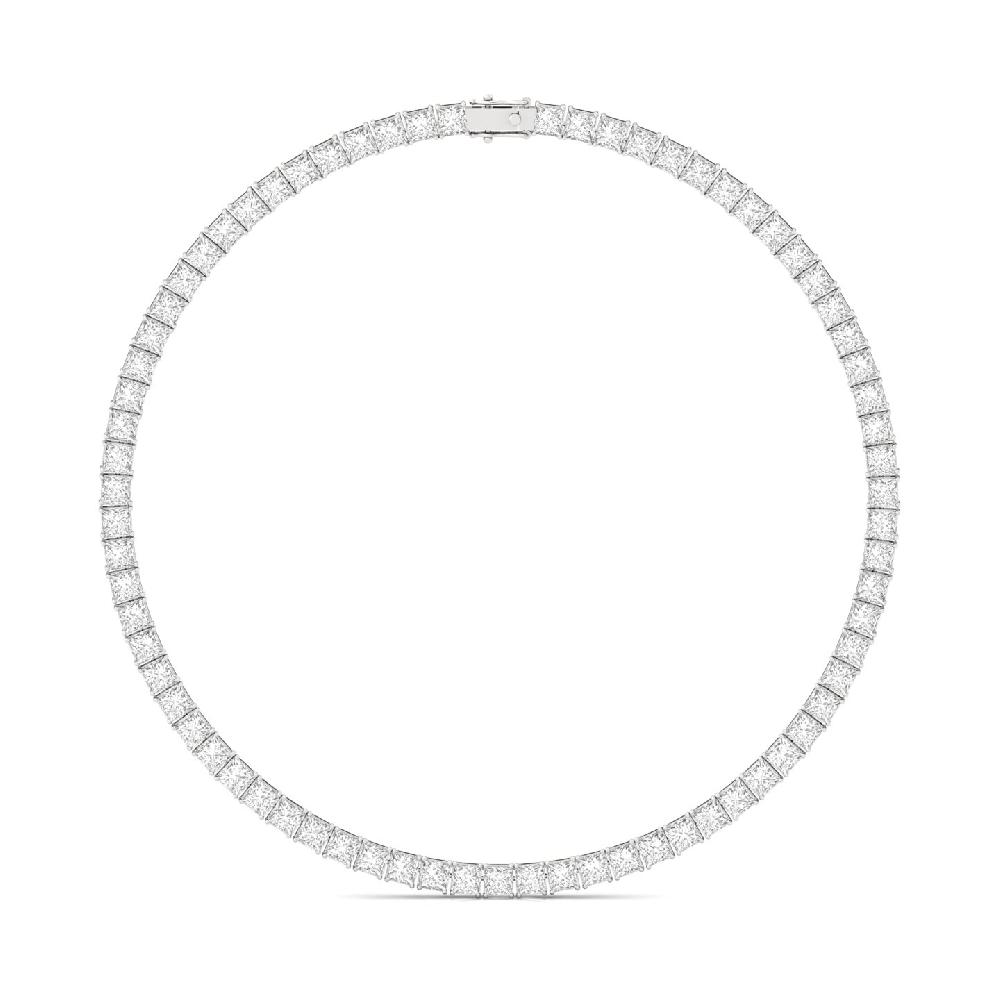 Princess-Cut Lab Grown Diamond Celestial Elegance Tennis Necklace