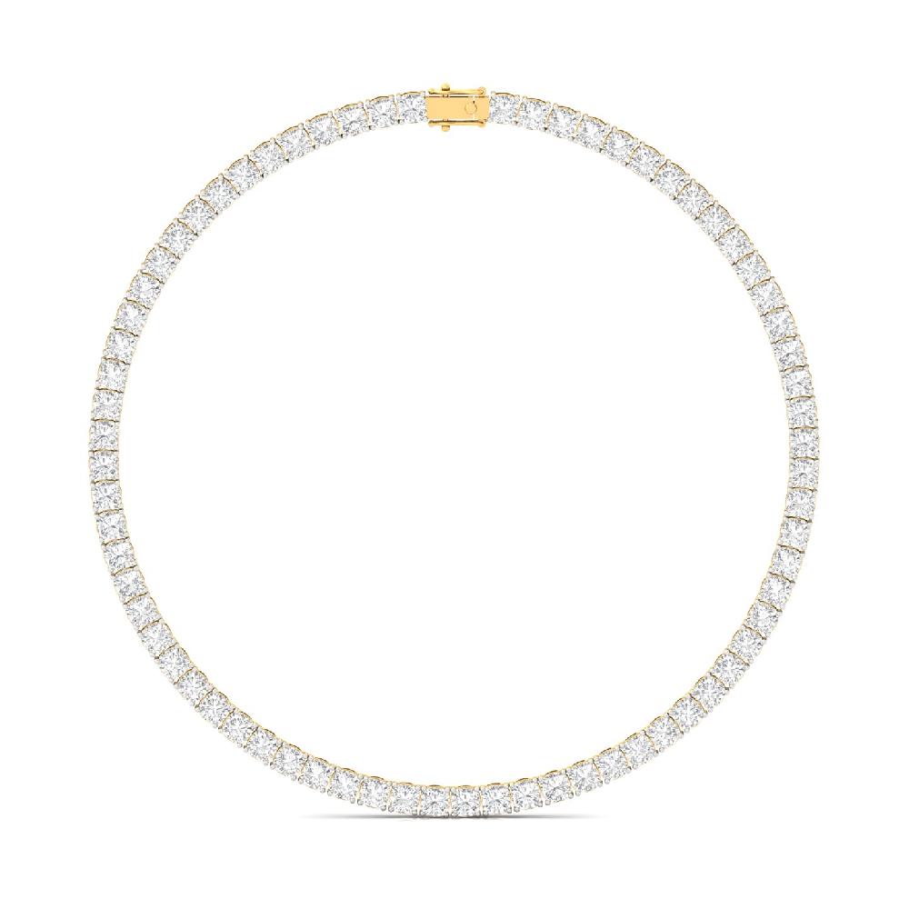 Luxurious Cushion-Cut Lab grown Diamond Tennis Necklace