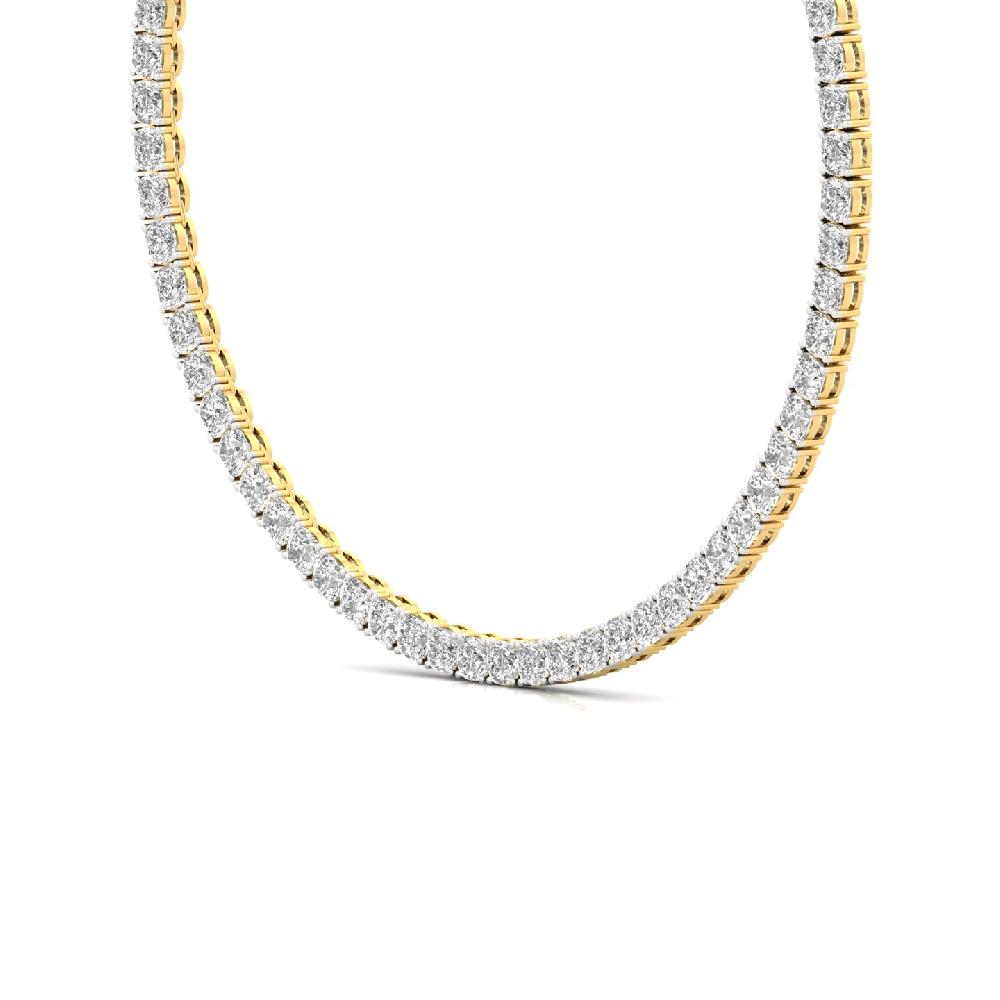 Luxurious Cushion-Cut Lab grown Diamond Tennis Necklace