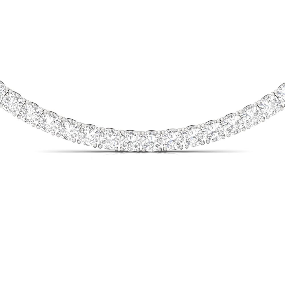 Luxurious Cushion-Cut Lab grown Diamond Tennis Necklace