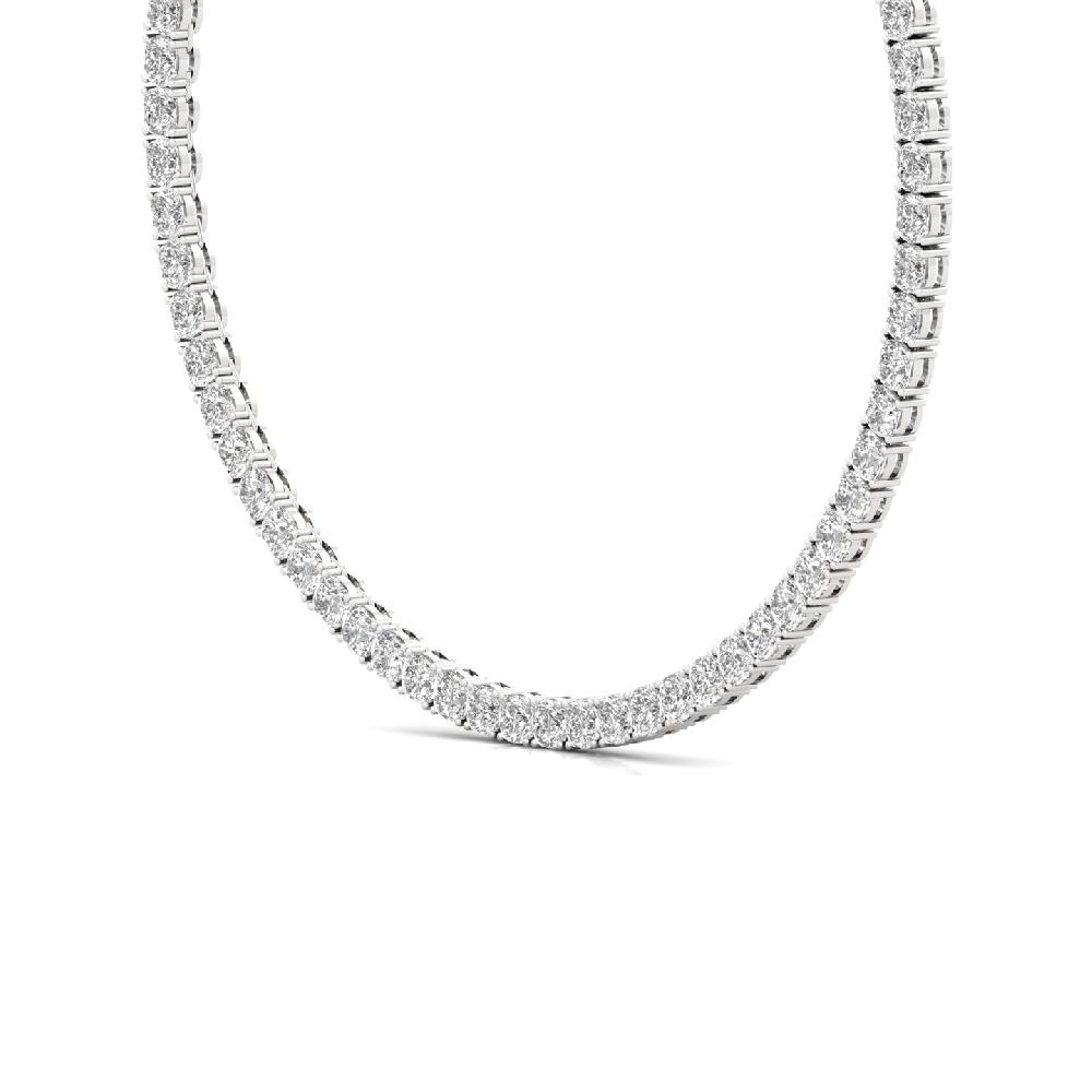 Luxurious Cushion-Cut Lab grown Diamond Tennis Necklace
