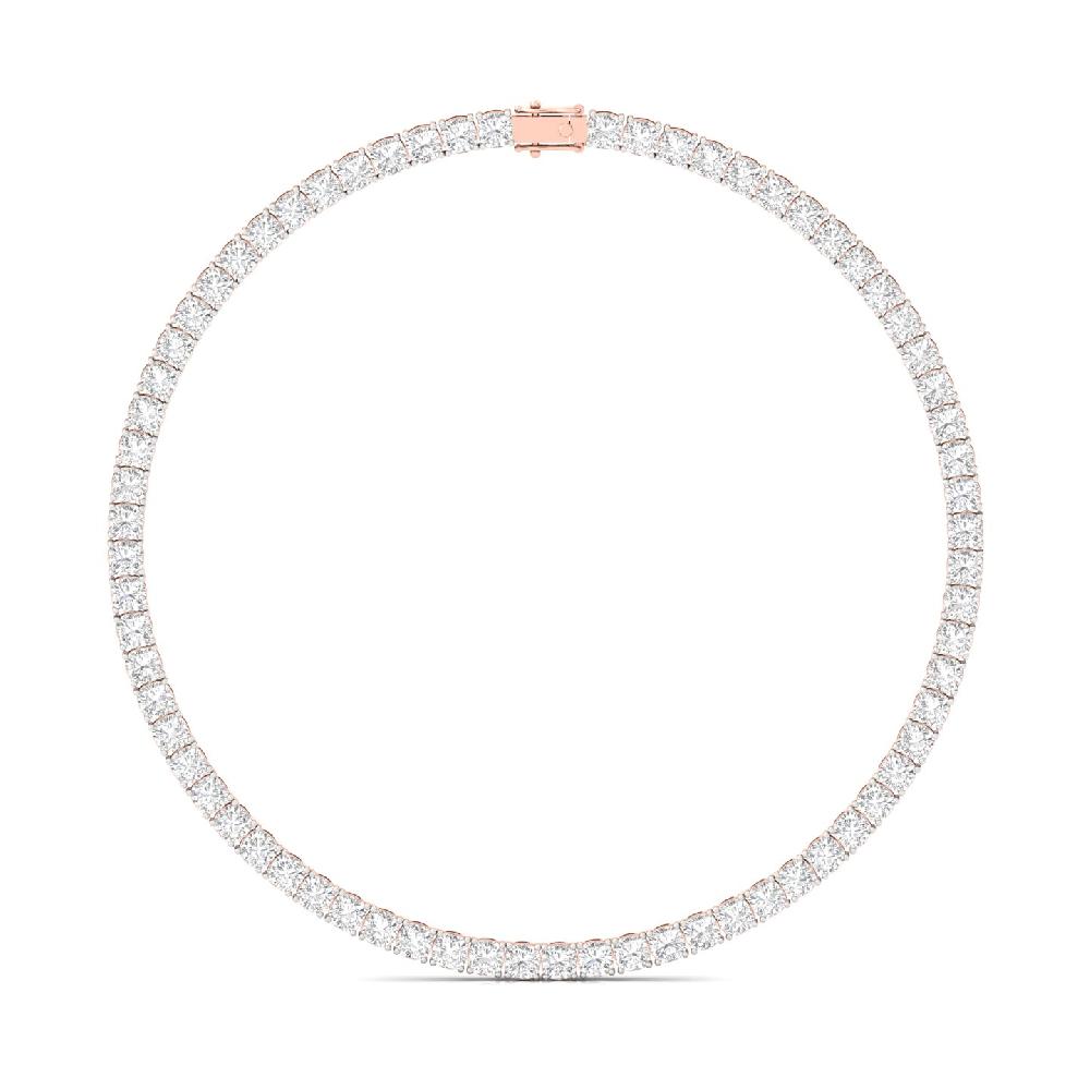 Luxurious Cushion-Cut Lab grown Diamond Tennis Necklace