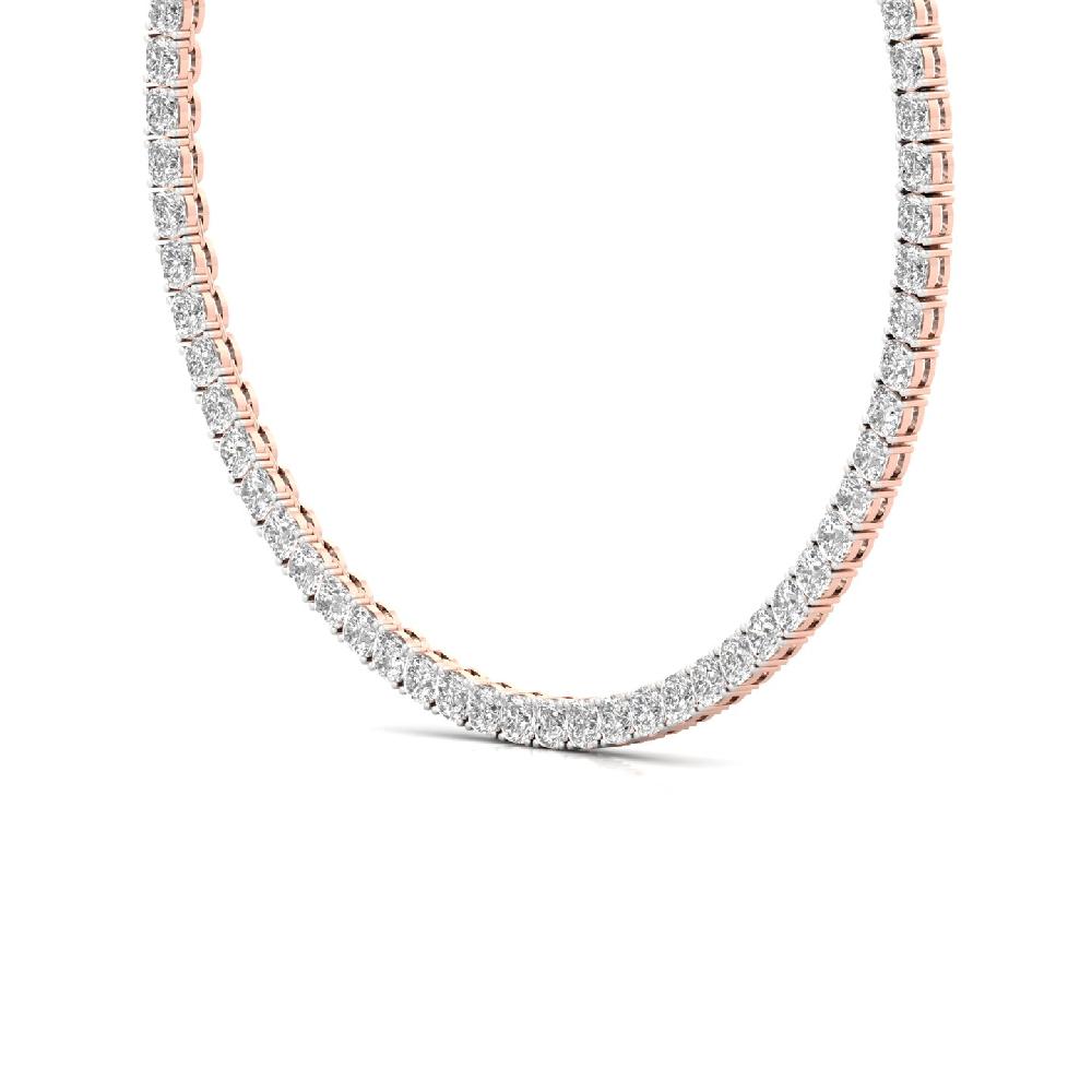 Luxurious Cushion-Cut Lab grown Diamond Tennis Necklace