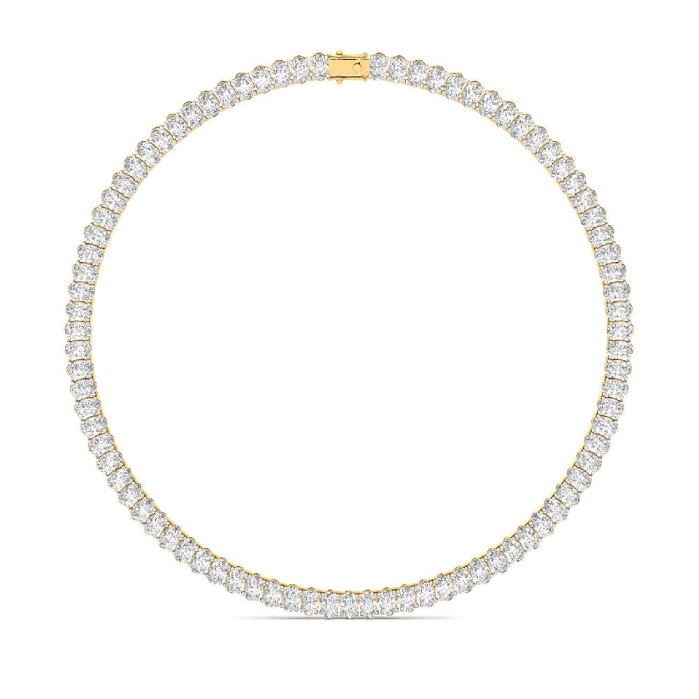 Oval cut CVD Diamond Timeless Radiance Tennis Necklace