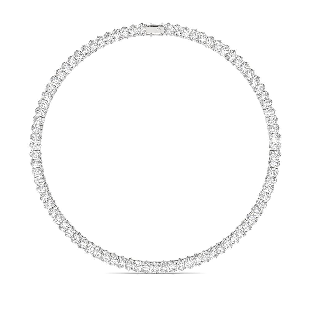 Oval cut CVD Diamond Timeless Radiance Tennis Necklace