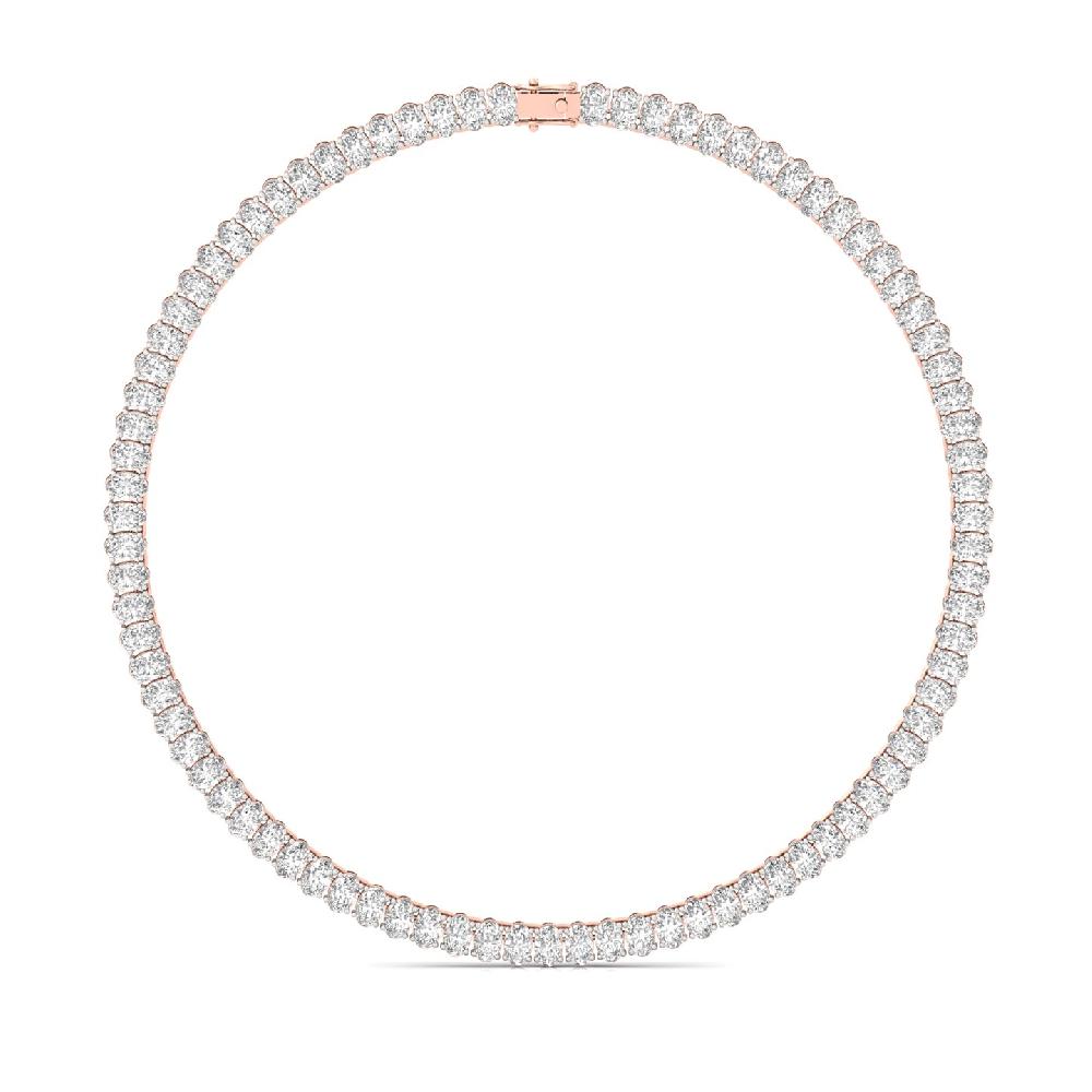 Oval cut CVD Diamond Timeless Radiance Tennis Necklace