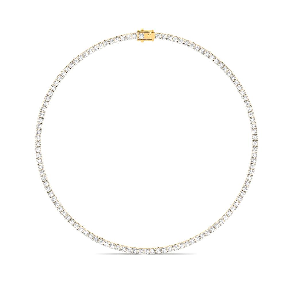 Round Cut cvd lab grown Diamond Eternal Grace Tennis Necklace