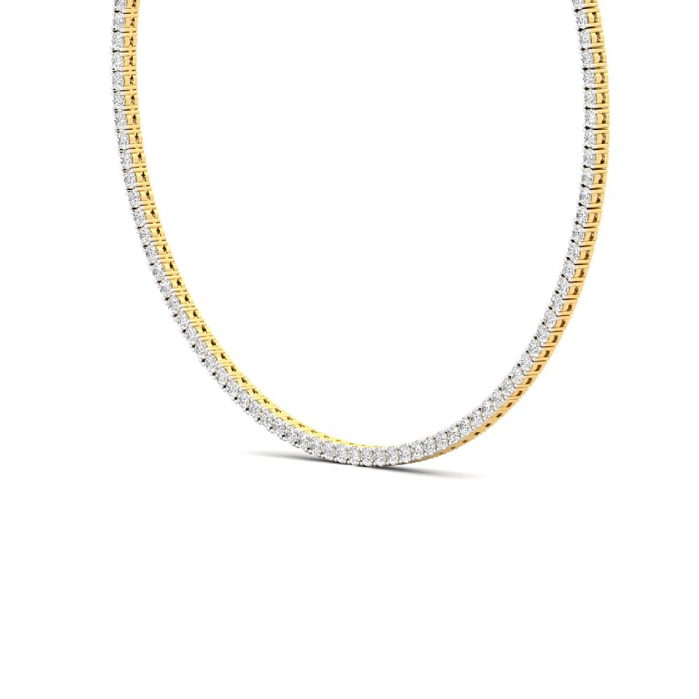 Round Cut cvd lab grown Diamond Eternal Grace Tennis Necklace