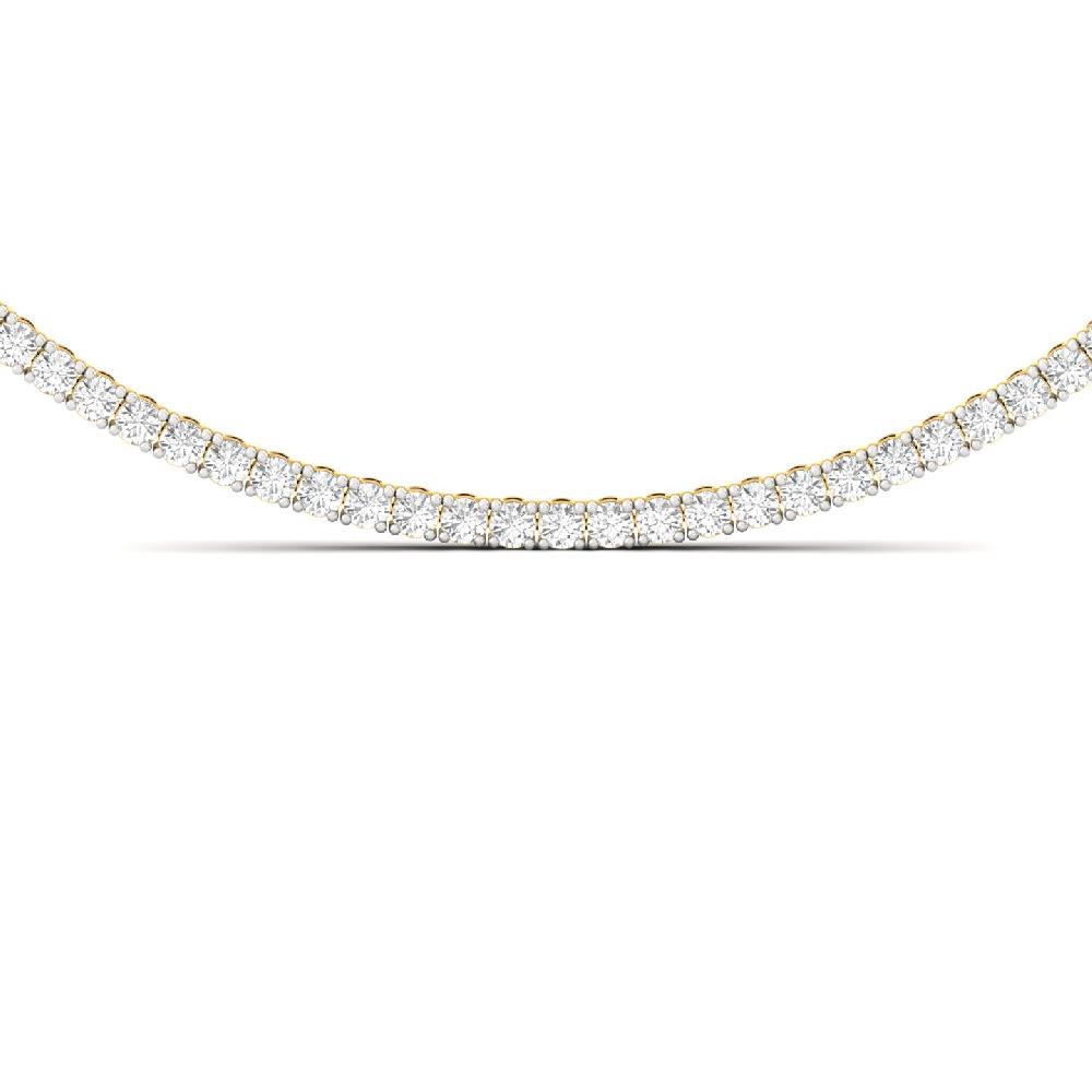 Round Cut cvd lab grown Diamond Eternal Grace Tennis Necklace