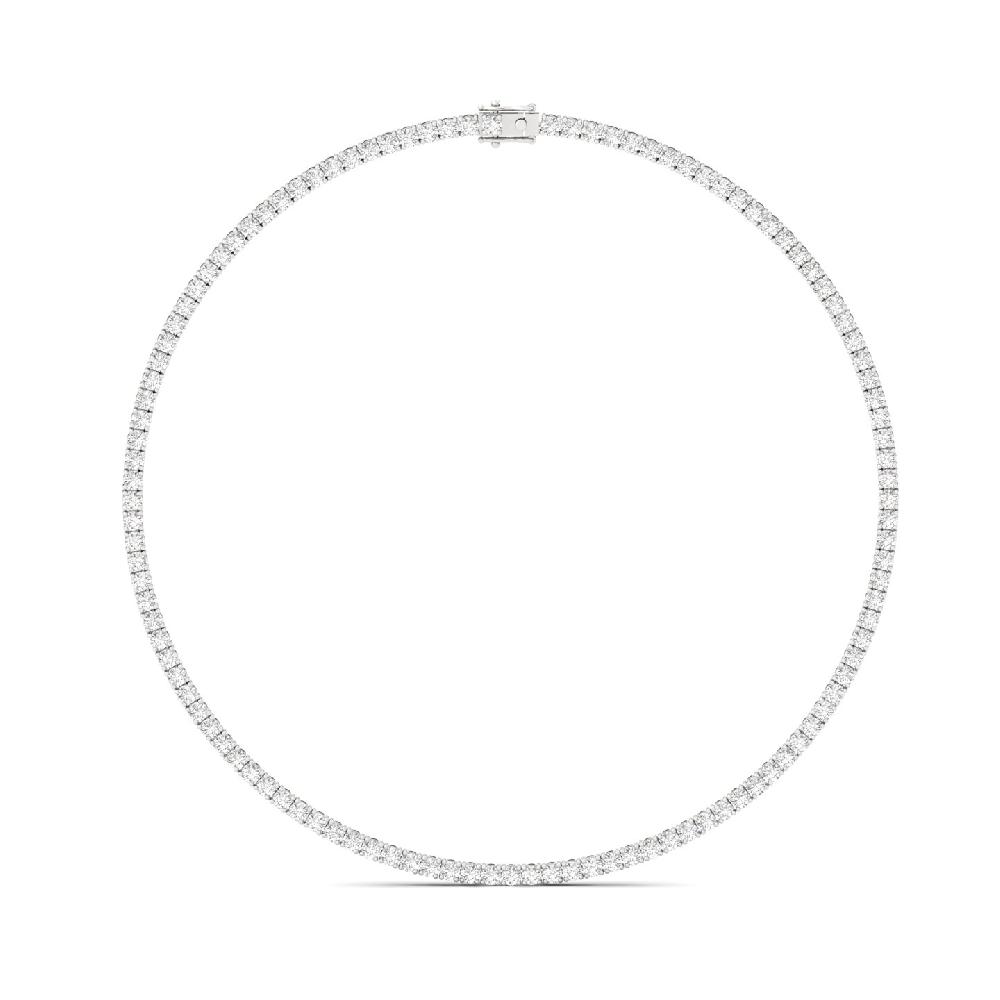 Round Cut cvd lab grown Diamond Eternal Grace Tennis Necklace
