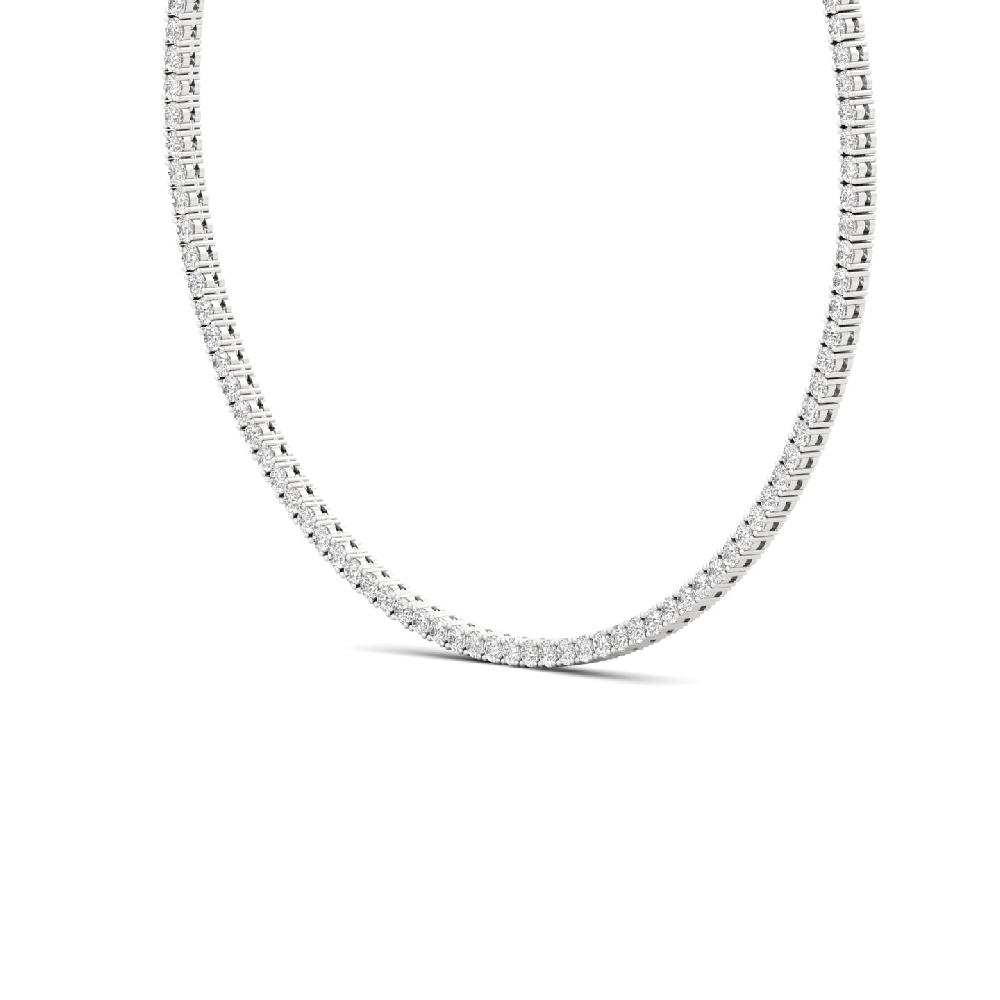 Round Cut cvd lab grown Diamond Eternal Grace Tennis Necklace