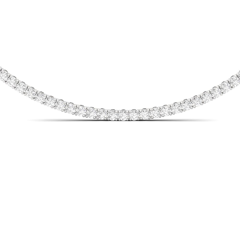 Round Cut cvd lab grown Diamond Eternal Grace Tennis Necklace