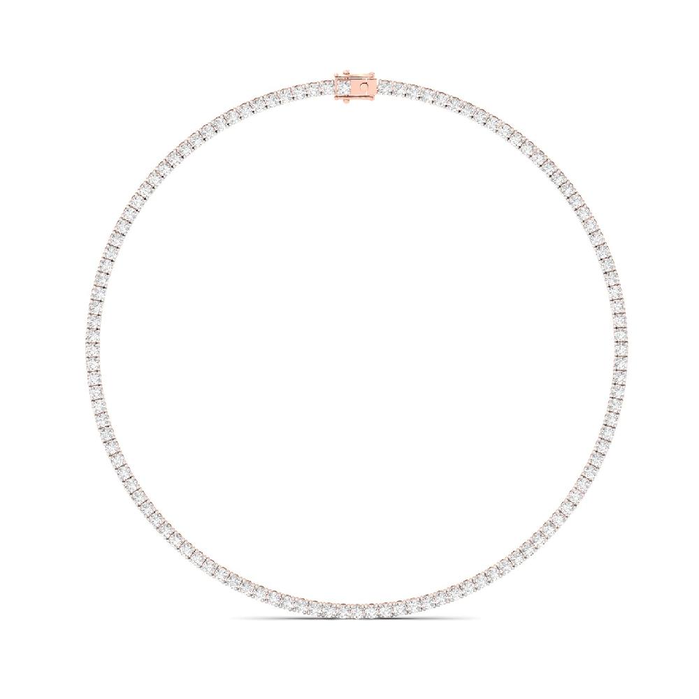 Round Cut cvd lab grown Diamond Eternal Grace Tennis Necklace