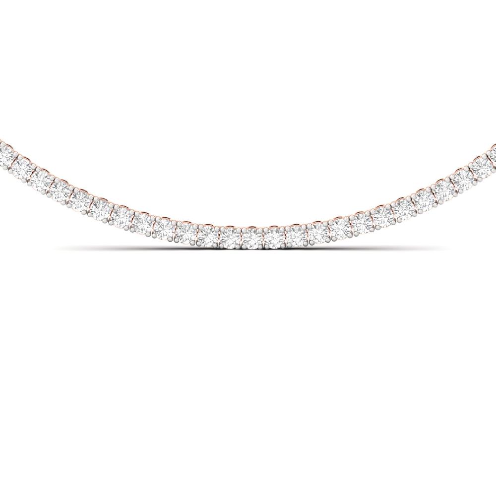 Round Cut cvd lab grown Diamond Eternal Grace Tennis Necklace
