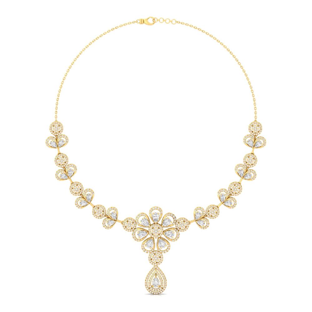 Eternal Grace Pear & Round Lab Grown Diamond Luxury Necklace