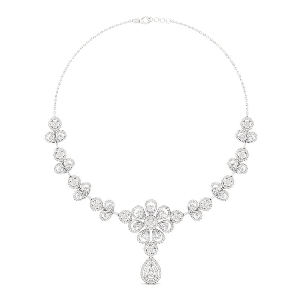 Eternal Grace Pear & Round Lab Grown Diamond Luxury Necklace