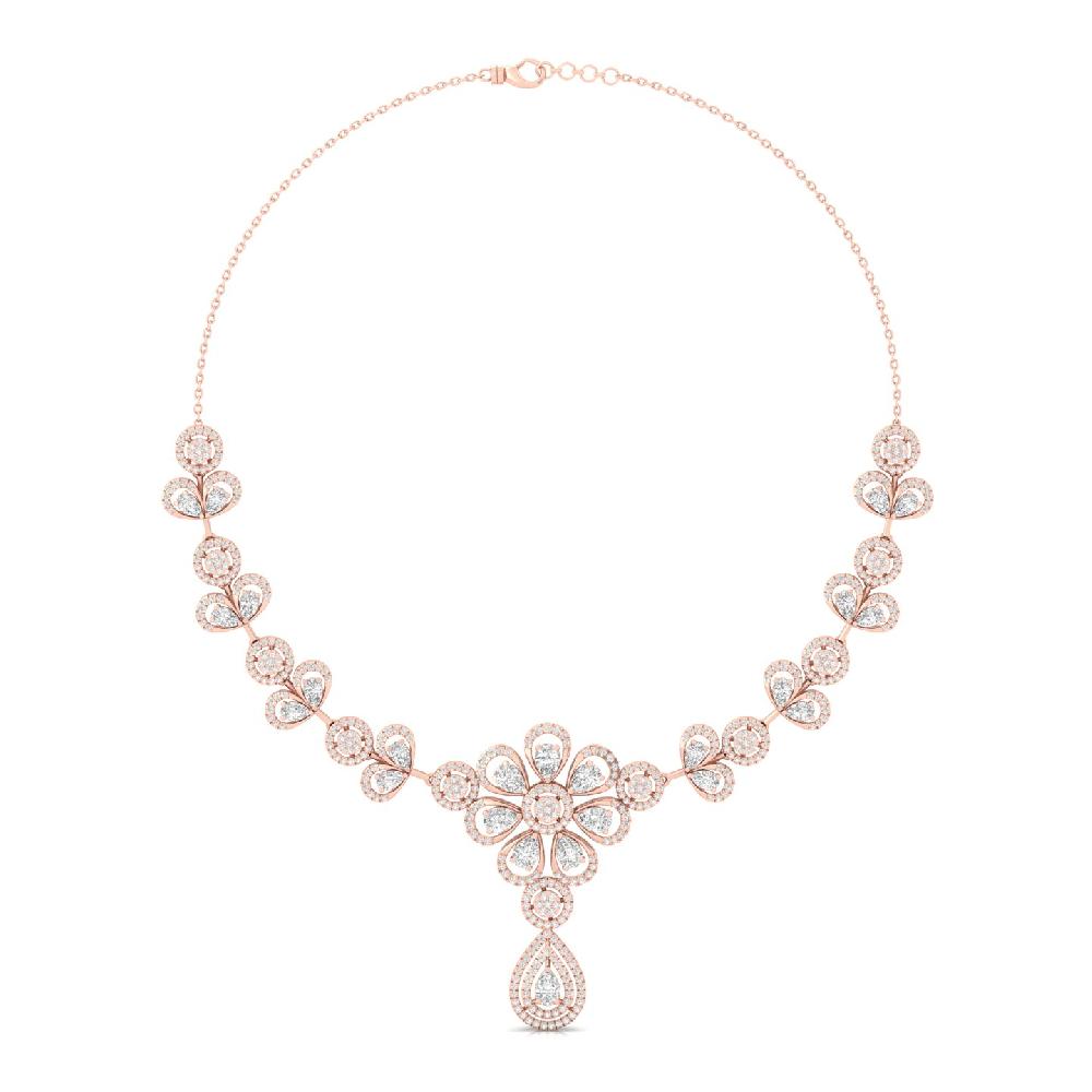 Eternal Grace Pear & Round Lab Grown Diamond Luxury Necklace