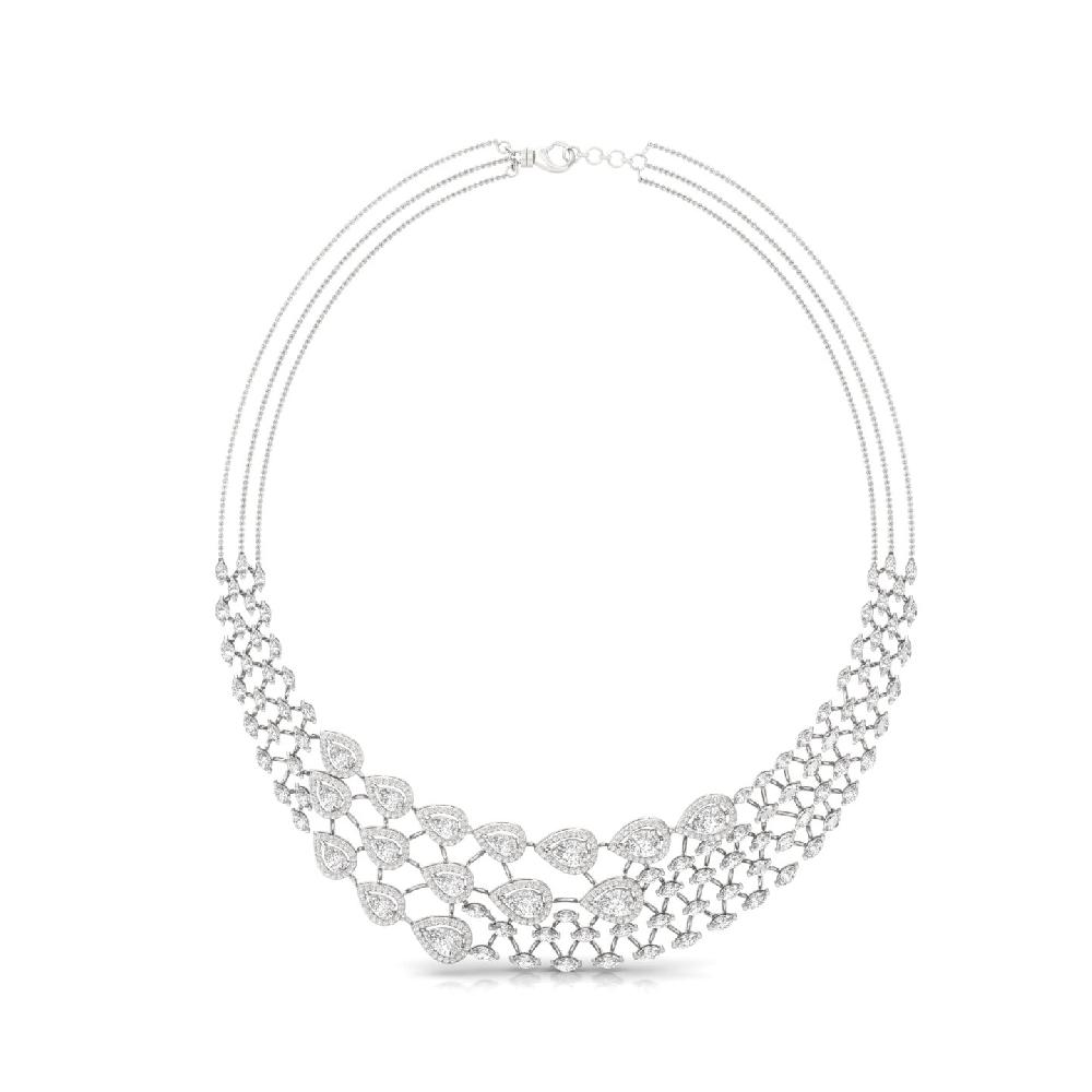 Pear, Marquise & Round Lab Grown Diamond Statement Necklace