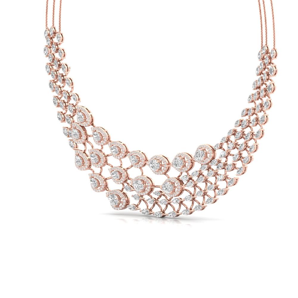 Pear, Marquise & Round Lab Grown Diamond Statement Necklace
