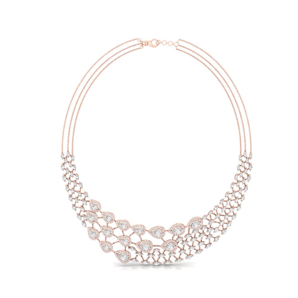 Pear, Marquise & Round Lab Grown Diamond Statement Necklace