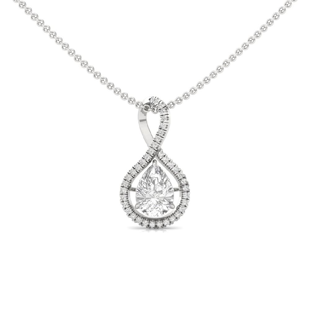 Pear & Round Lab Grown Diamond Eternal Grace Solitaire Pendant