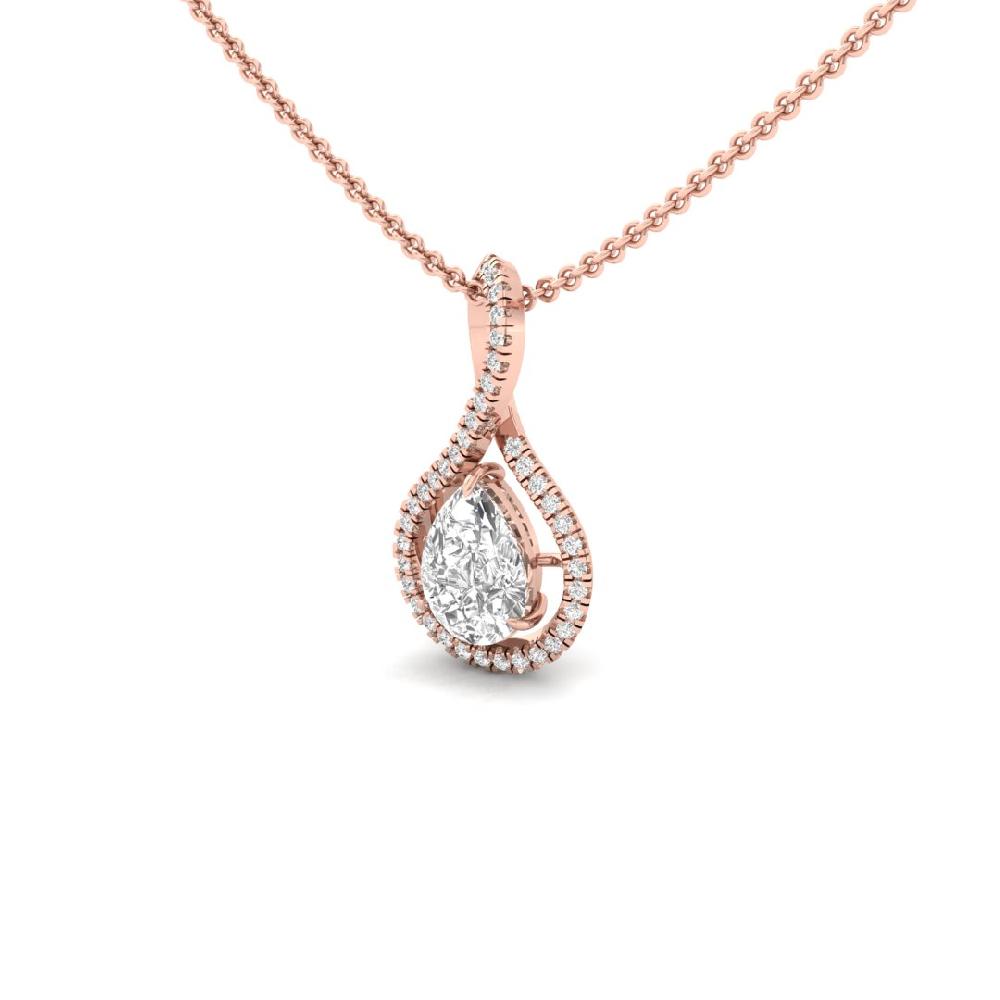 Pear & Round Lab Grown Diamond Eternal Grace Solitaire Pendant