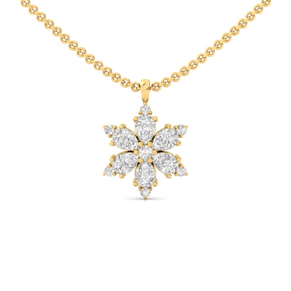 Pear & Round CVD lab grown Diamond Timeless Radiance Pendant