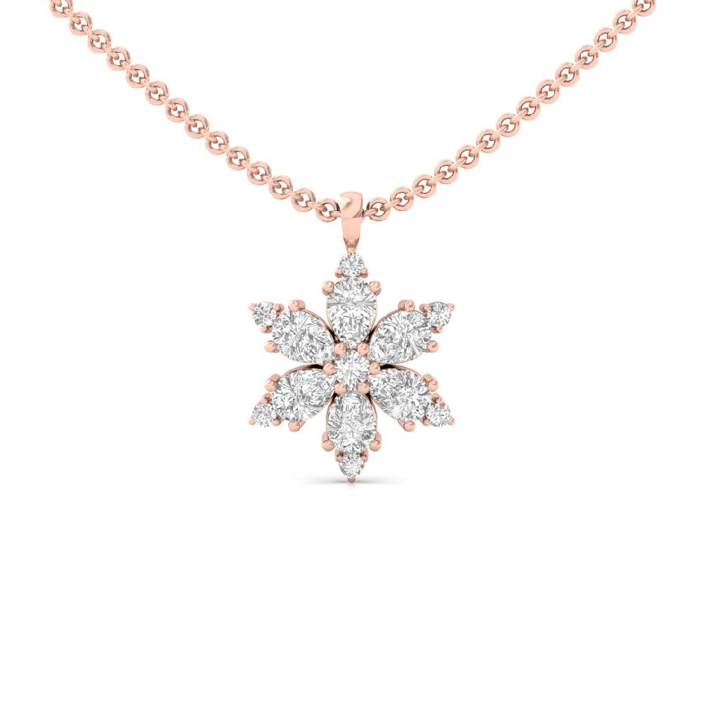 Pear & Round CVD lab grown Diamond Timeless Radiance Pendant
