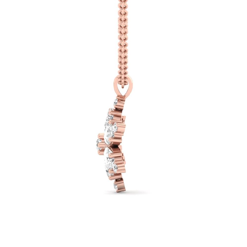 Pear & Round CVD lab grown Diamond Timeless Radiance Pendant
