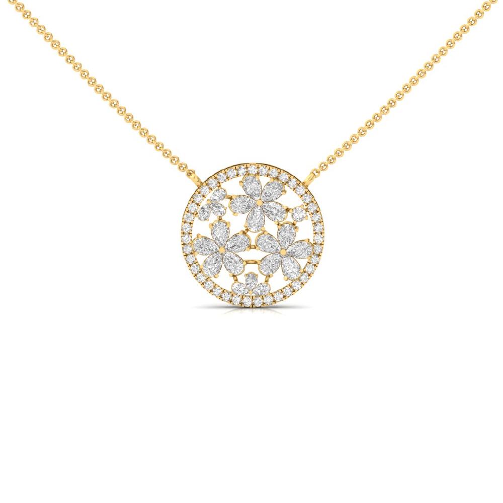 Elegant Pear-Cut CVD-Lab Grown Diamond Pendant