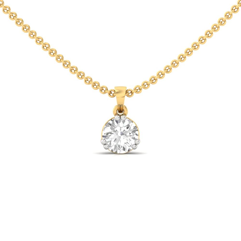 Round Cut CVD-Lab grown Diamond Eternal Grace Solitaire Pendant