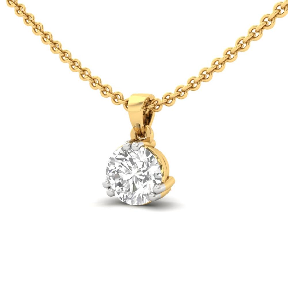 Round Cut CVD-Lab grown Diamond Eternal Grace Solitaire Pendant