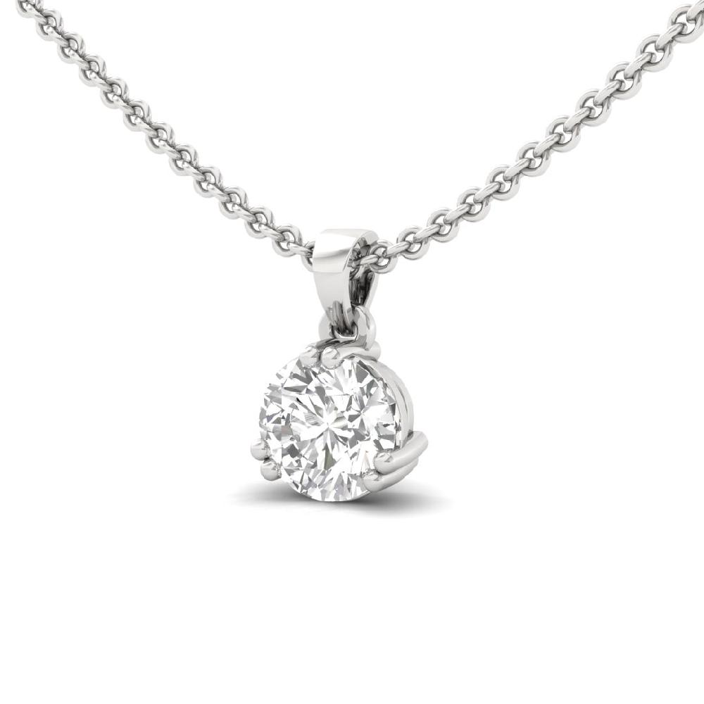 Round Cut CVD-Lab grown Diamond Eternal Grace Solitaire Pendant