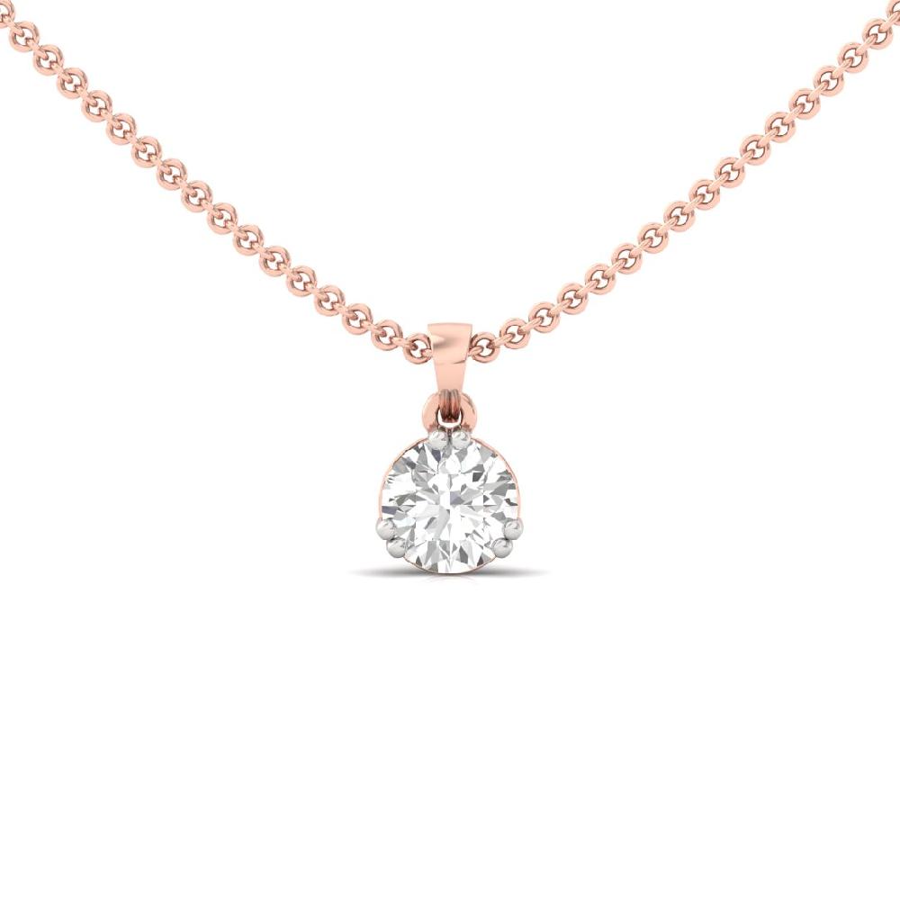 Round Cut CVD-Lab grown Diamond Eternal Grace Solitaire Pendant