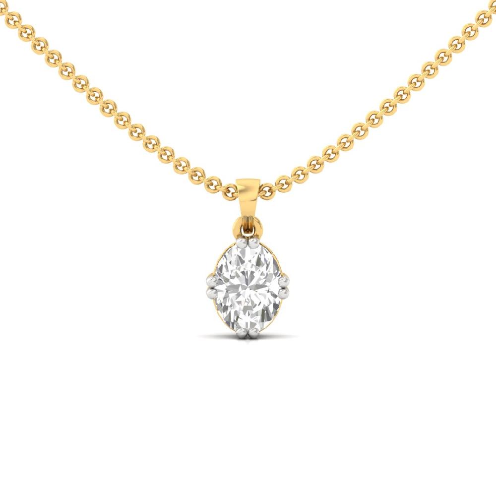 Oval Cut CVD-Lab grown Diamond Timeless Radiance Solitaire Pendant