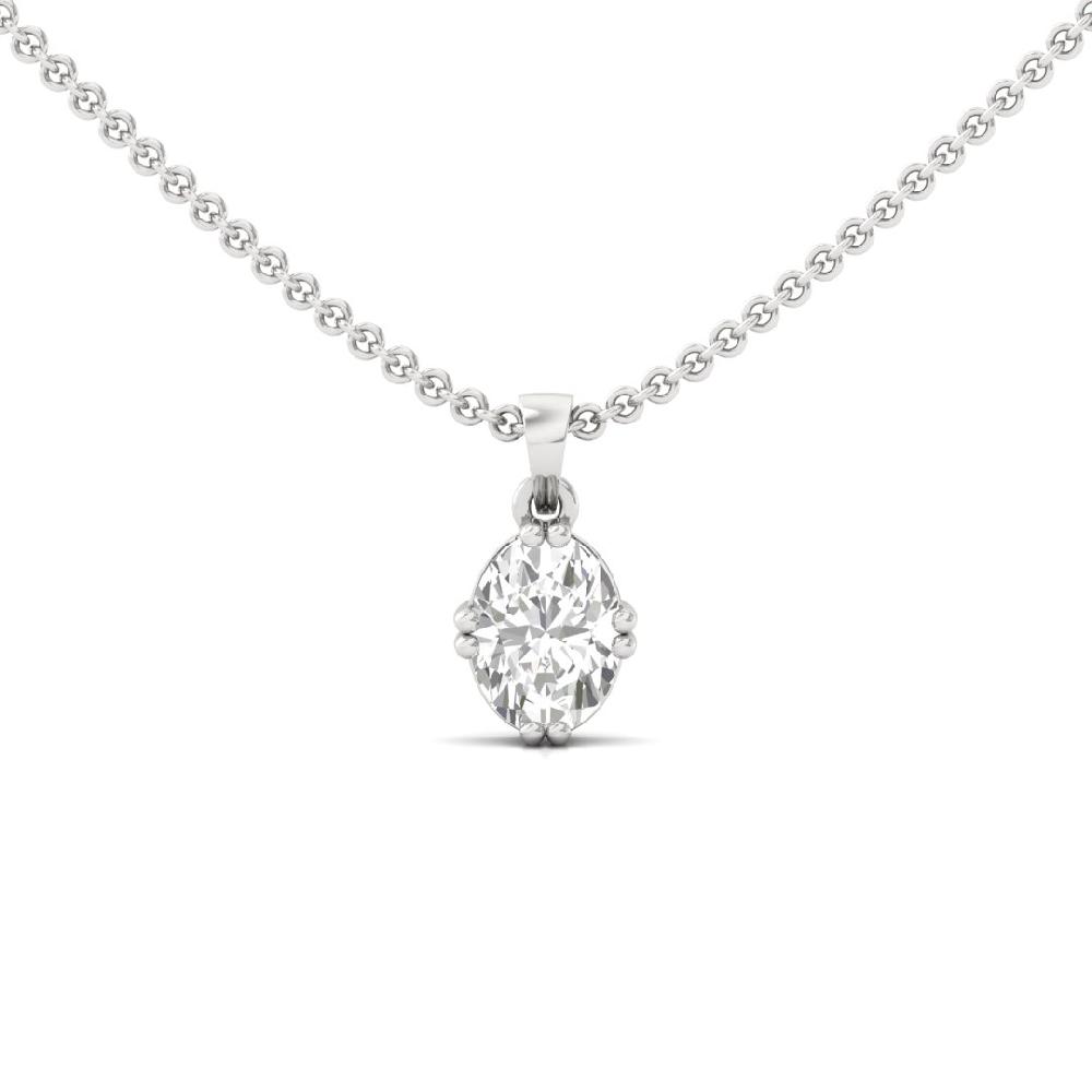 Oval Cut CVD-Lab grown Diamond Timeless Radiance Solitaire Pendant