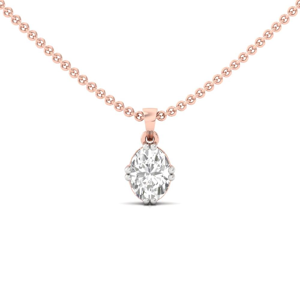 Oval Cut CVD-Lab grown Diamond Timeless Radiance Solitaire Pendant