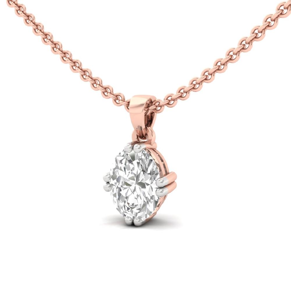 Oval Cut CVD-Lab grown Diamond Timeless Radiance Solitaire Pendant