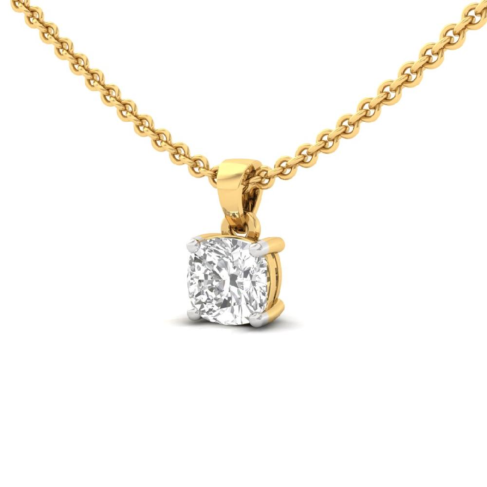 Cushion Cut CVD Lab grown Diamond Celestial Glow Solitaire Pendant