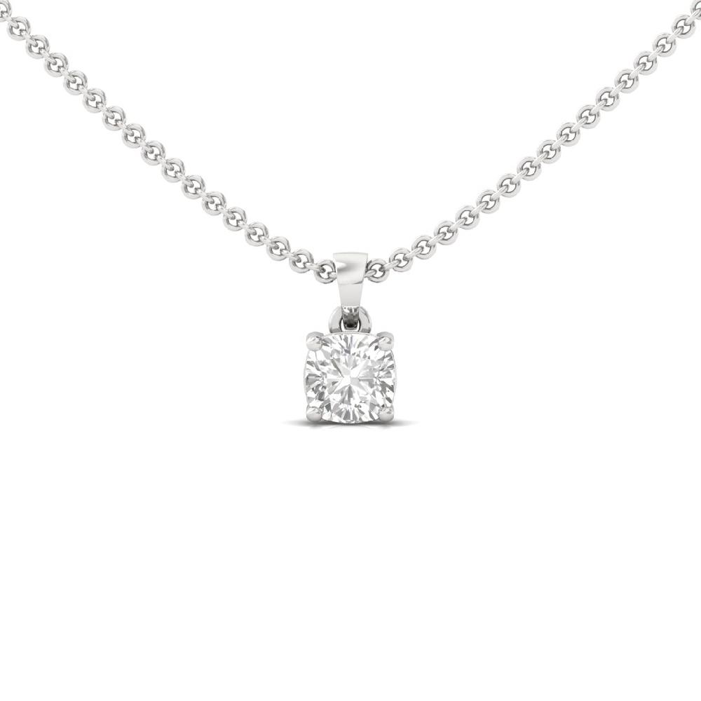 Cushion Cut CVD Lab grown Diamond Celestial Glow Solitaire Pendant