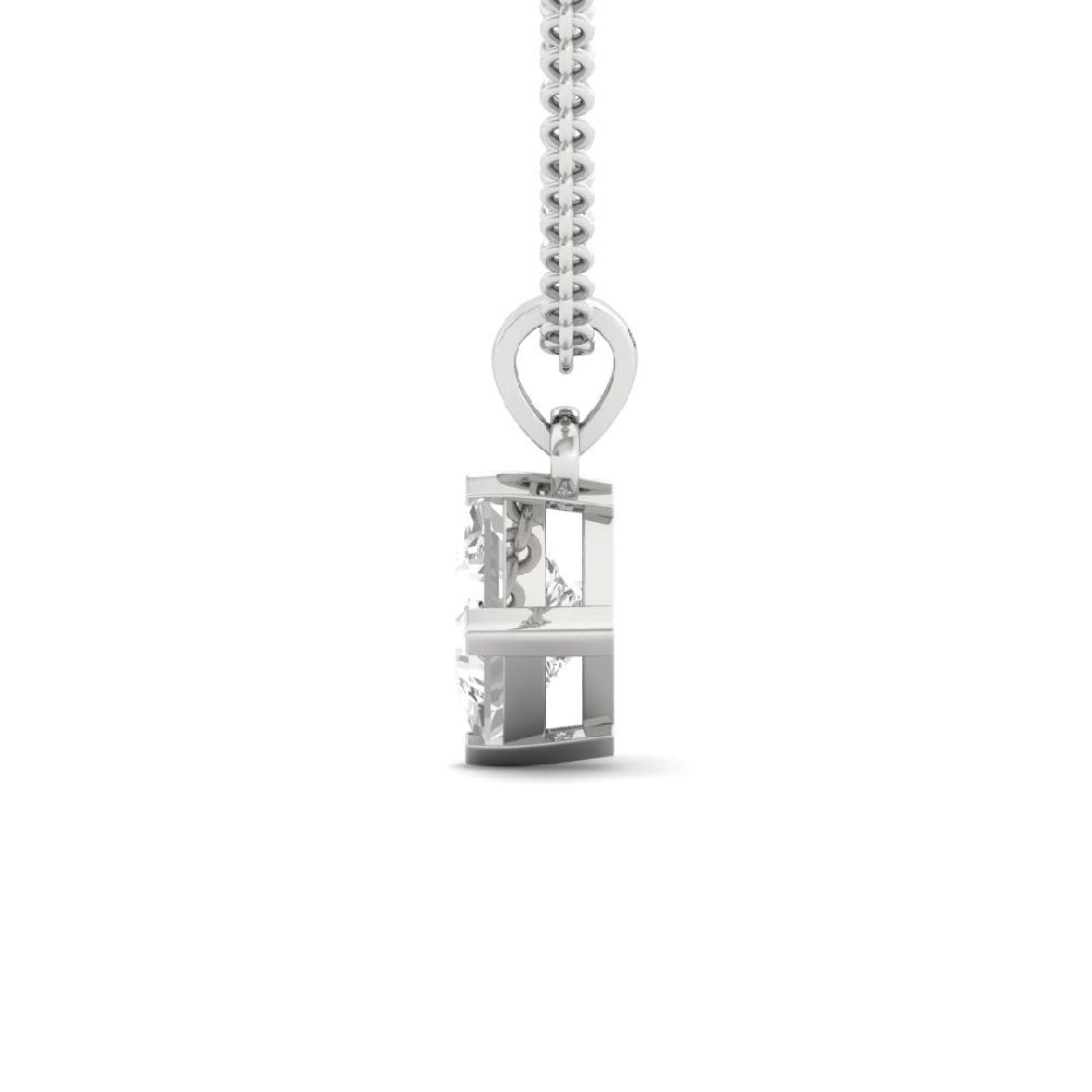 Princess Cut CVD Lab grown Diamond Regal Charm Solitaire Pendant