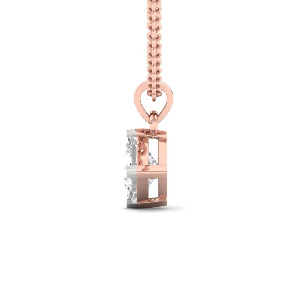 Princess Cut CVD Lab grown Diamond Regal Charm Solitaire Pendant