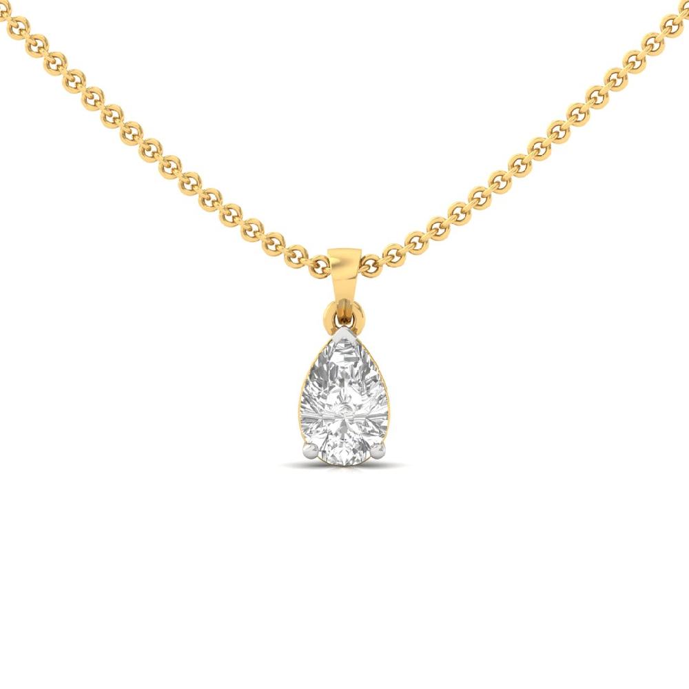 Pear Cut Lab grown Diamond Infinity Spark Solitaire Pendant