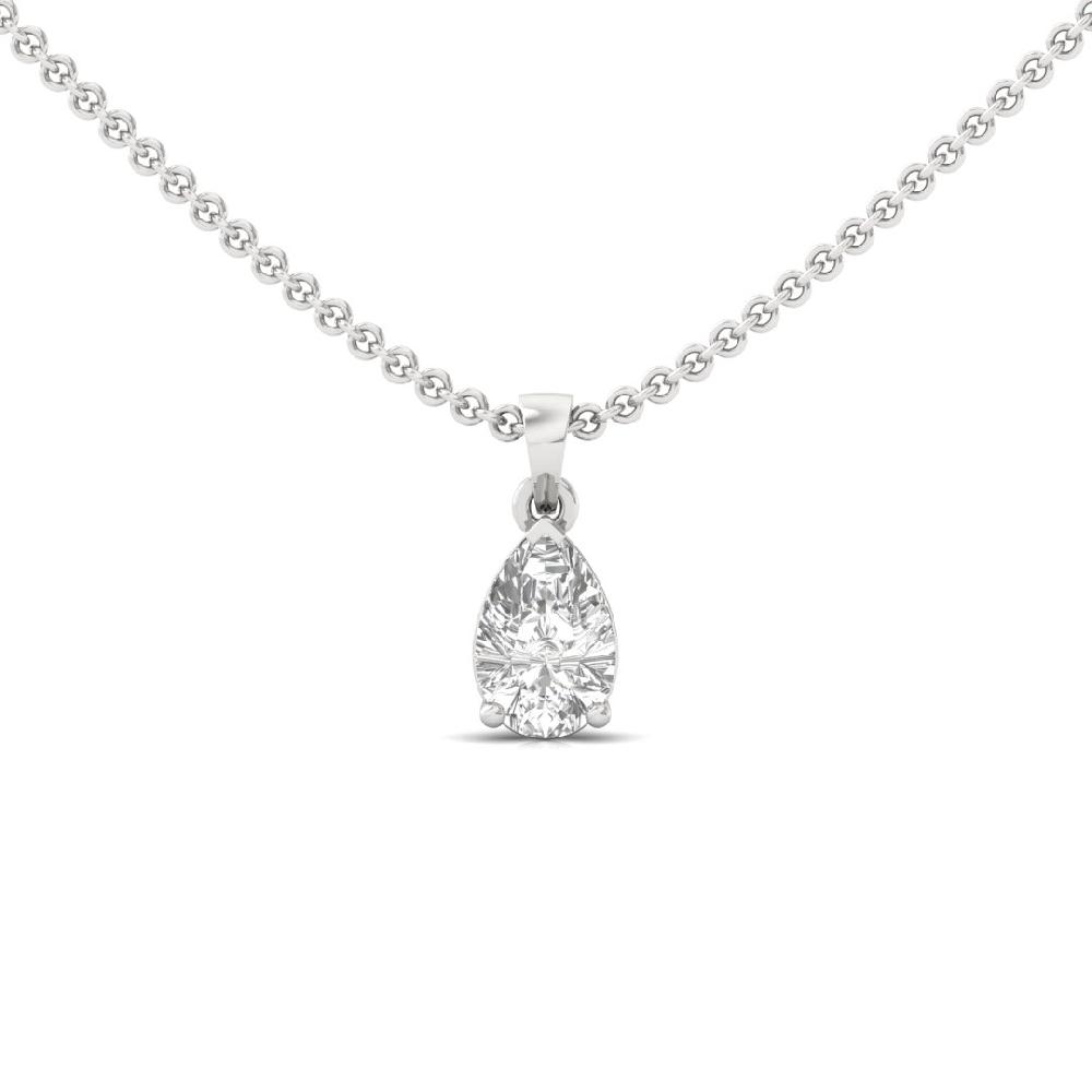 Pear Cut Lab grown Diamond Infinity Spark Solitaire Pendant