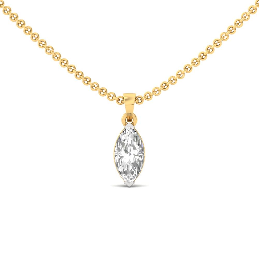 Marquise Cut CVD Diamond Majestic Brilliance Solitaire Pendant