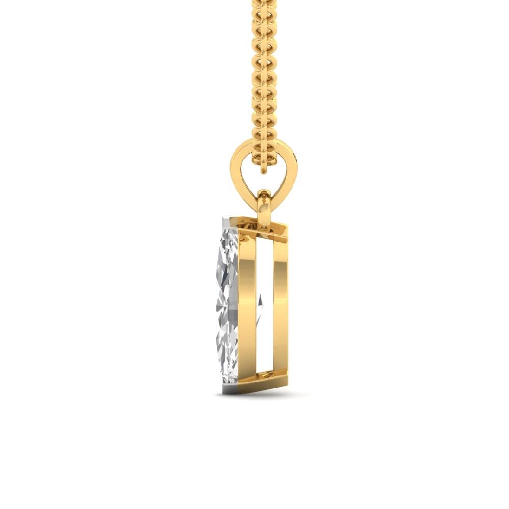 Marquise Cut CVD Diamond Majestic Brilliance Solitaire Pendant