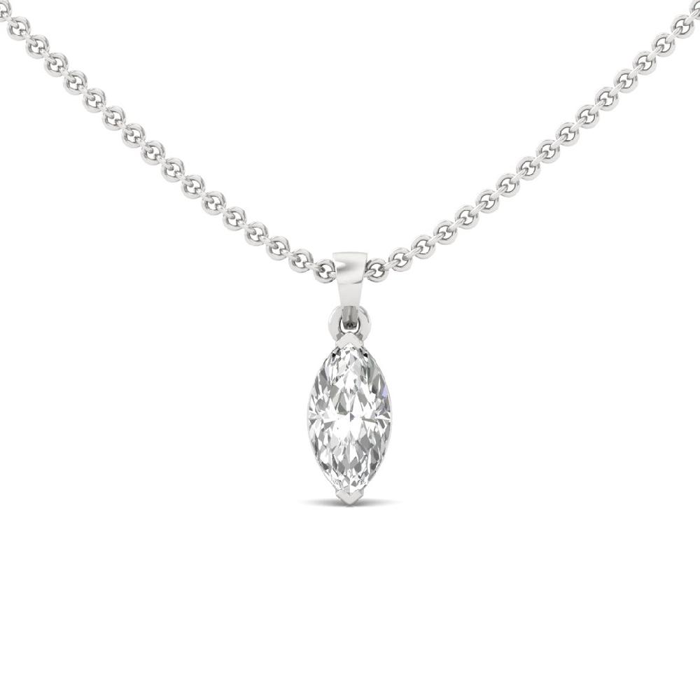 Marquise Cut CVD Diamond Majestic Brilliance Solitaire Pendant
