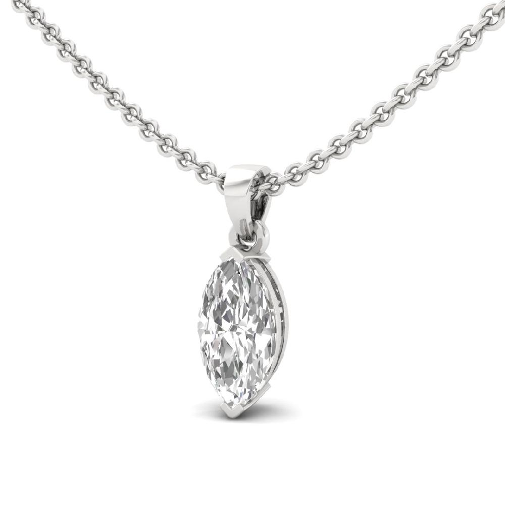Marquise Cut CVD Diamond Majestic Brilliance Solitaire Pendant